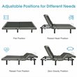 Costway Polyester Adjustable Massage Queen Bed Base in Black and Gray
