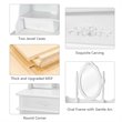 Costway MDF Vanity Makeup Dressing Table Set with Jewelry Storage Stool in White