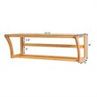 Costway Contemporary Bamboo Towel Rack with Shelf and Towel Bar in Natural