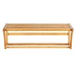 Costway Contemporary Bamboo Towel Rack with Shelf and Towel Bar in Natural