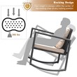 Costway 3-piece Patio Conversation Set with Cushioned Sofa in Beige