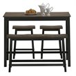 Costway 4-piece Counter Height Table Set with Bench & 2 Stools in Taupe Brown