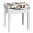Costway MDF and Wood Vanity Dressing Table Set with 7 Compartments in White