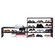 Costway 3-piece MDF Stackable Shoe Rack with 2-tier Storage Shelf in Brown