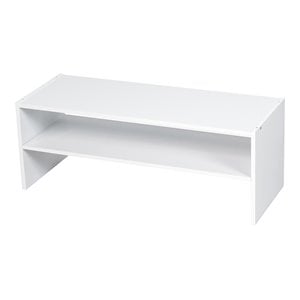 Costway 3-piece MDF Stackable Shoe Rack with 2-tier Storage Shelf in White