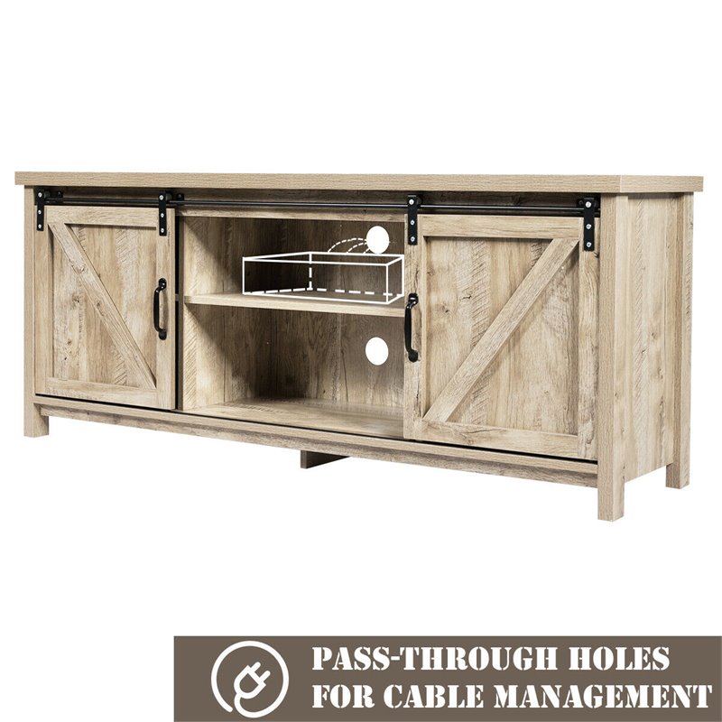 Costway Laminate TV Stand/Entertainment Media Center For TV's 60