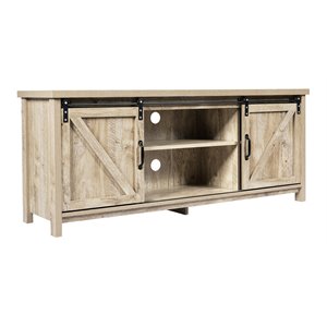 Costway Laminate TV Stand/Entertainment Media Center For TV's 60&quot in White Oak