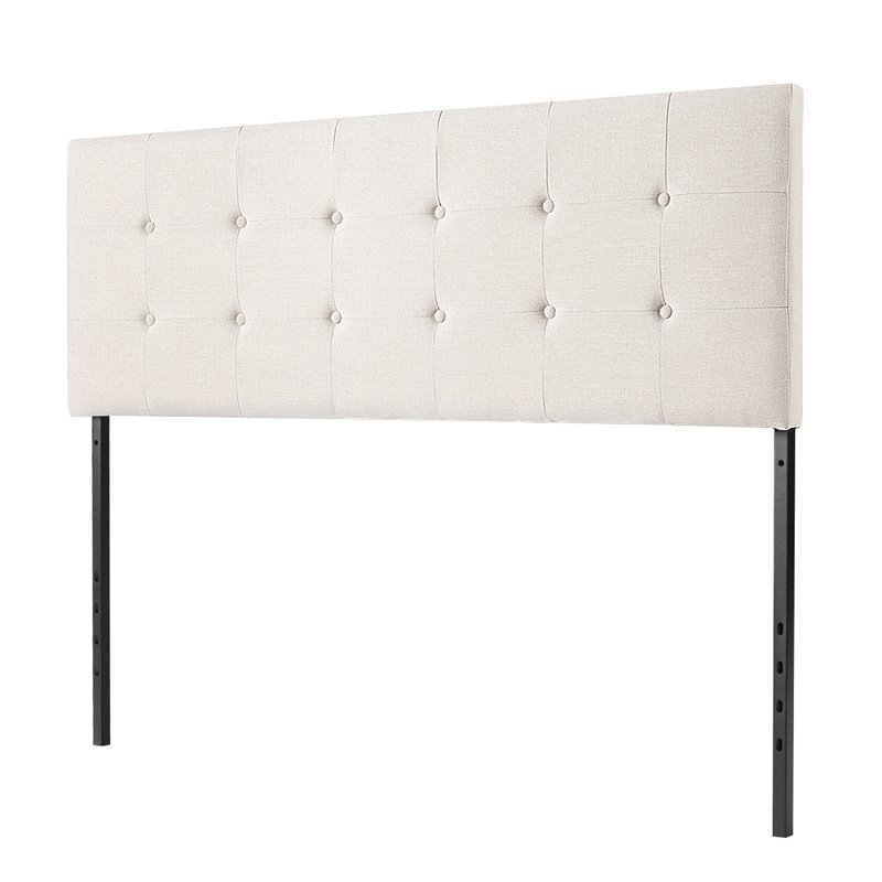Costway Linen Fabric Upholstered Queen & Full Size Headboard in Beige