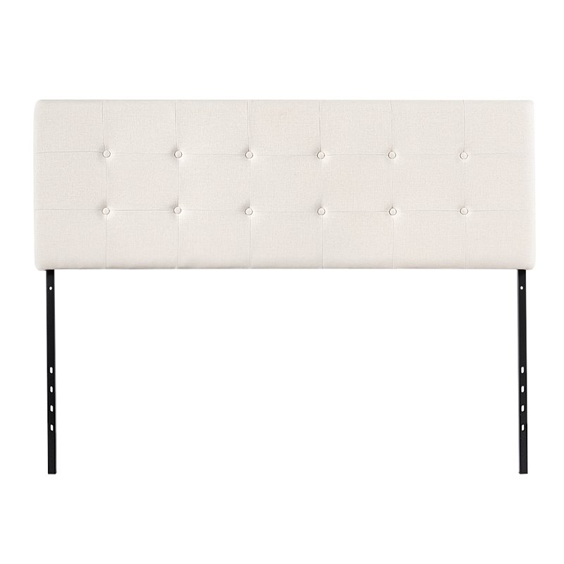 Costway Linen Fabric Upholstered Queen & Full Size Headboard in Beige
