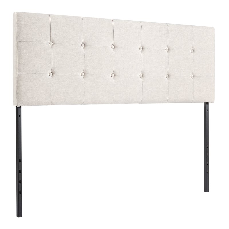 Costway Linen Fabric Upholstered Queen & Full Size Headboard in Beige