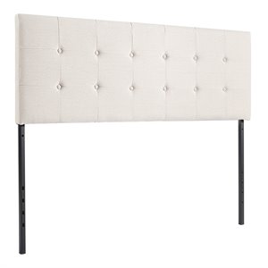 Costway Linen Fabric Upholstered Queen & Full Size Headboard in Beige