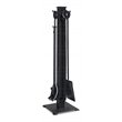 Costway 5-piece Contemporary Solid Steel Fireplace Tool Set in Black
