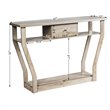 Costway 3-tier Contemporary MDF Console Table with Drawer in Gray