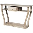 Costway 3-tier Contemporary MDF Console Table with Drawer in Gray