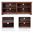 Costway Wood TV Stand/Entertainment Media Center for TVs up to 58