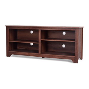Costway Wood TV Stand/Entertainment Media Center for TVs up to 58&quot in Espresso