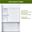 Costway Contemporary MDF Over The Toilet Space Saver with Louver Door in White