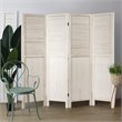 Costway 4-panel Contemporary Wood Folding Privacy Room Divider in White
