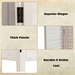 Costway 4-panel Contemporary Wood Folding Privacy Room Divider in White