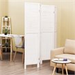 Costway 4-panel Contemporary Wood Folding Privacy Room Divider in White