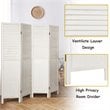 Costway 4-panel Contemporary Wood Folding Privacy Room Divider in White