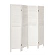 Costway 4-panel Contemporary Wood Folding Privacy Room Divider in White