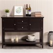 Costway MDF and Pine Wood Sideboard with Drawers & Storage Cabinets in Coffee