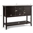 Costway MDF and Pine Wood Sideboard with Drawers & Storage Cabinets in Coffee
