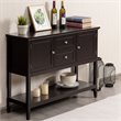 Costway MDF and Pine Wood Sideboard with Drawers & Storage Cabinets in Coffee