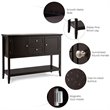 Costway MDF and Pine Wood Sideboard with Drawers & Storage Cabinets in Coffee