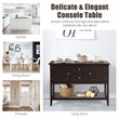 Costway MDF and Pine Wood Sideboard with Drawers & Storage Cabinets in Coffee