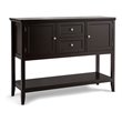 Costway MDF and Pine Wood Sideboard with Drawers & Storage Cabinets in Coffee