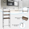 Costway 3-tier Engineered Wood and Iron Bathroom Spacesaver in Silver