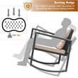 Costway 3-piece Rattan Patio Conversation Set with Cushioned Sofa in Black