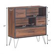 Costway Engineered Wood Sideboard with Metal Leg and Drawers in Walnut
