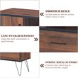 Costway Engineered Wood Sideboard with Metal Leg and Drawers in Walnut