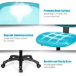 Costway Sponge Adjustable Height Low-Back Armless Computer Desk Chair in Blue