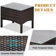 Costway 3-piece Rattan Patio Furniture Set with Sofa Chair in Beige