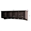 Costway Contemporary P2 MDF Wall Mounted Storage Cabinets with 5 Hooks in Brown