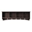 Costway Contemporary P2 MDF Wall Mounted Storage Cabinets with 5 Hooks in Brown