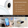 Costway MDF Vanity Dressing Table Set with Bluetooth Speakers in White/Gold
