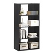 Costway 4-Tier Engineered Wood Multipurpose Bookcase with Open Shelves in Black