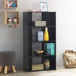 Costway 4-Tier Engineered Wood Multipurpose Bookcase with Open Shelves in Black