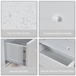 Costway 5-drawer Contemporary PB Board and MDF Chest w/ Multi Layers in White