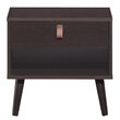 Costway Contemporary Chipboards and MDF Multifunctional Nightstand in Espresso