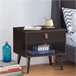 Costway Contemporary Chipboards and MDF Multifunctional Nightstand in Espresso