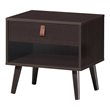 Costway Contemporary Chipboards and MDF Multifunctional Nightstand in Espresso
