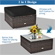 Costway 6-piece Rattan Patio Furniture Set with Sponge Padded Cushions in Black