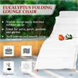 Costway Contemporary Acacia Wood Patio Rocking Chair with Cushion in Natural