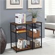 Costway Engineered Wood and Steel Kitchen Baker's Rack with 6 Hooks in Black